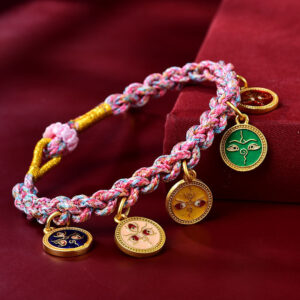 Tibetan Five Wealth Gods Colorful Handmade Braided Bracelet for Abundance